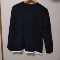 黒 コットン 長袖カットソー 160サイズ