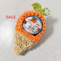 アイス　着ぐるみ　オレンジ　8cm　ほわぬい　忍たま　ぬい服のサムネイル