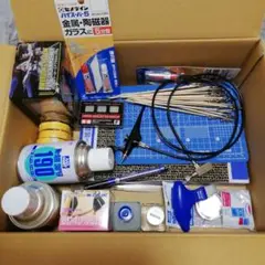 ガレージキット 製作工具 エアブラシ エアー缶 ミスターホビー 塗料 他セット