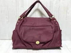 BEAURE/ビュレ 2WAYショルダーバッグ レザー ワインレッド