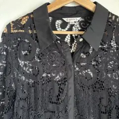 nanette ブラックレースロングワンピース