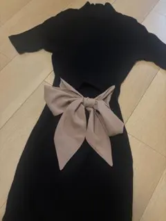 GYDA バックリボン ニットワンピース