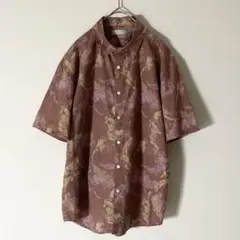 【一点物・美品】ヴィンテージ 古着 半袖 柄シャツ デザインシャツ 総柄 M相当