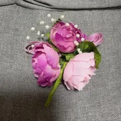 フラワーコサージュ ピンク