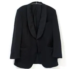 【ドイツ製】美品✨️ピュアニューウール テーラード ジャケット ショールカラー 黒