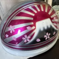 富士山 桜柄 半キャップ ヘルメット 、日章コルク半、コルク - メルカリ