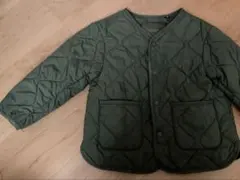 UNIQLO キッズ キルティングジャケット カーキ 110cm
