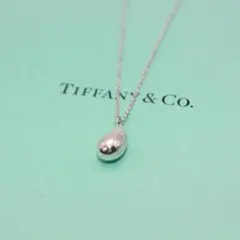 希少極美品 ティファニー ラージ ティアドロップ ロングネックレス 縦