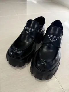 PRADA モノリス ローファー 36 ブラック 三角ロゴ 厚底 美品 - メルカリ