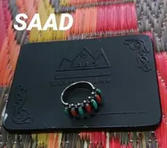 SAAD サード リング 指輪 珊瑚 ターコイズ 8～9号 アクセサリーのサムネイル