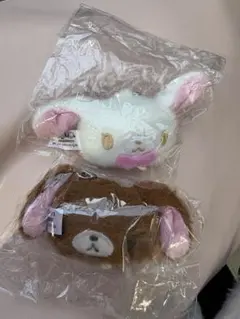 シュガーバニーズ ぬいぐるみチャーム ガチャガチャ しろうさ くろうさ