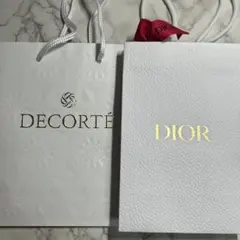 Dior ホワイトショップ袋 DECORTE ショッパー