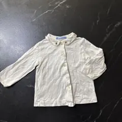 familiar 90 白いシャツ　90 刺繍付き