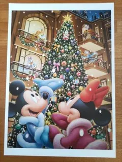 ディズニー　クリスマス　ミッキー　ミニー　B4サイズポスター　読売新聞