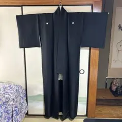 喪服　着物　単衣羽織　羽織り　足袋　お太鼓帯　帯揚げ　帯締め　家紋入り　年代物