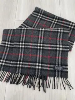 美品✨ Burberrys ノバチェック　カシミア　マフラー ブラック　グレー