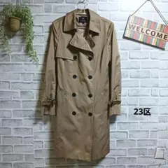 23区 トレンチコート 美品 スプリングコート ベルト付き 大人可愛い 上品 M