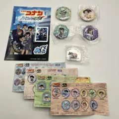 名探偵コナンくら寿司缶バッジ&マグネットシート&マスコット＋ステッカー新品未開封