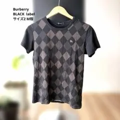 Burberry バーバリー　BLACK LAVEL アーガイル柄 Tシャツ