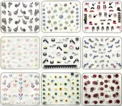 ネイルシール９枚セット 多彩なデザイン