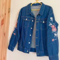 NICE CLAUP刺繍入 デニムジャケット Gジャン