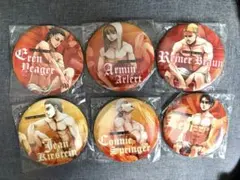 【新品】進撃の巨人 サウナ 缶バッジ 6個セット