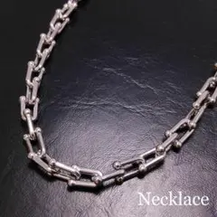 【最新ファッション】ハードチェーンネックレス　シルバー　ow026