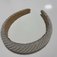 パール ビジュー カチューシャ ヘアアクセ フォーマル