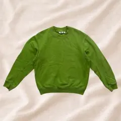 UNIQLO U スウェットトレーナー グリーン 緑 無地 クルーネック M