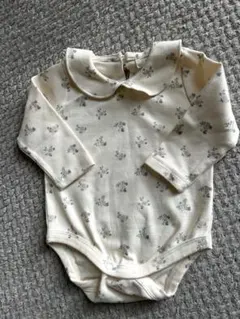 MONBÉBÉ 花柄ロンパース Sサイズ