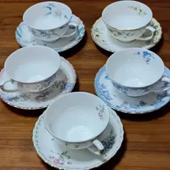 花柄ティーカップとソーサーセット