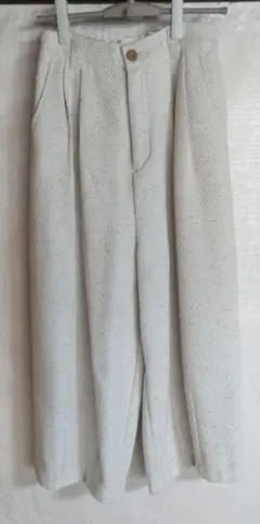 ホワイト ヘリンボーン ボールパンツ