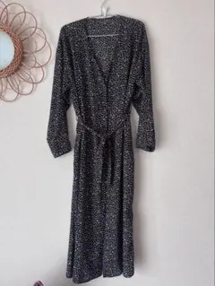 【訳あり】LOWRYSFARM 小花柄ワンピース ロングガウン カーディガン