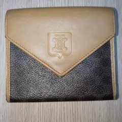 ビンテージセリーヌ マカダム柄 コンパクトウォレット ブラウン