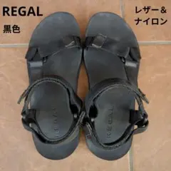 【REGAL 】レザー＆ナイロン/スポーツサンダル/ブラック/27cmのサムネイル