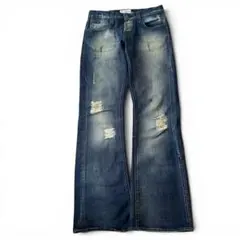 archive design grunge flare denim y2k - メルカリ
