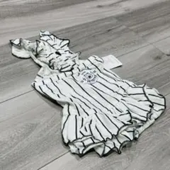 犬服 フリル付きストライプ