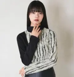 uenui トップス docking knit tops ベージュ 美品