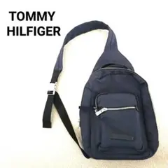 TOMMYHILFIGER ネイビーショルダーバッグポケット多数メンズレディース