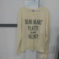 ピンクラテ ロンT Sサイズ 黄色 長袖 ロゴ