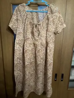 美品 earth オリエンタル ペイズリー柄 半袖シャツコットン ワンピース