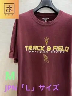 M/古着 チャンピオンTシャツ メンズ エンジ　アリゾナステート　サンデビルズ