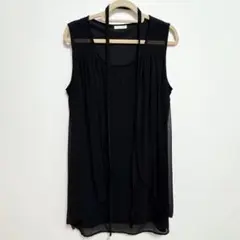 JOSHUA ジョシュア 黒のノースリーブワンピース 膝丈