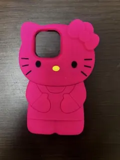 iPhone13Pro キティ シリコンスマホケース ピンク