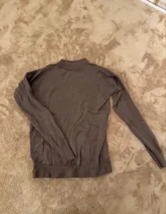 UNIQLO U ブラウン ミドルゲージモックネックセーター　L