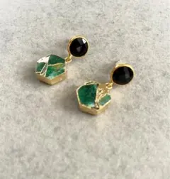 ブラック×グリーンモハベピアス