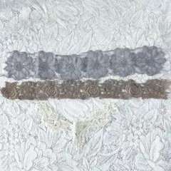 刺繍レースリボンテープ 3点まとめ 未使用