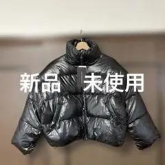 即日発送】極暖ダウンジャケット シャイニーブラック 艶感 綺麗め 