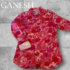 GANESH ガネーシュ 総柄シャツ(メンズ) Lサイズ　長袖のサムネイル