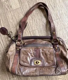 ★美品★FOSSIL フォッシル レザー 本革 ショルダーバッグ トート 断捨離のサムネイル